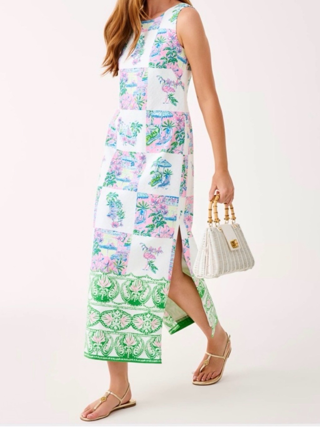 Nwt Lilly Pulitzer 14 Dee Stretch Maxi Shift Dress “Sunny Dee” *Limited Edition*